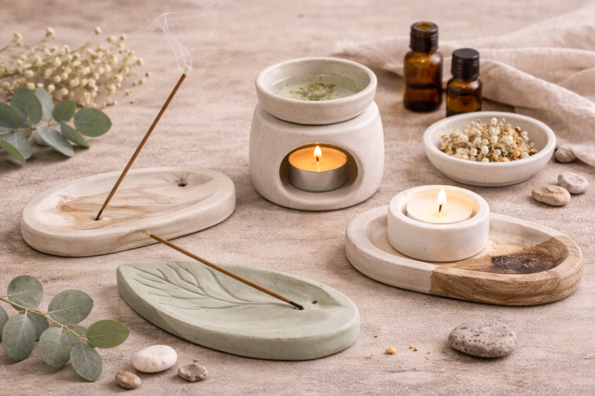 Porta incenso in gesso fai da te