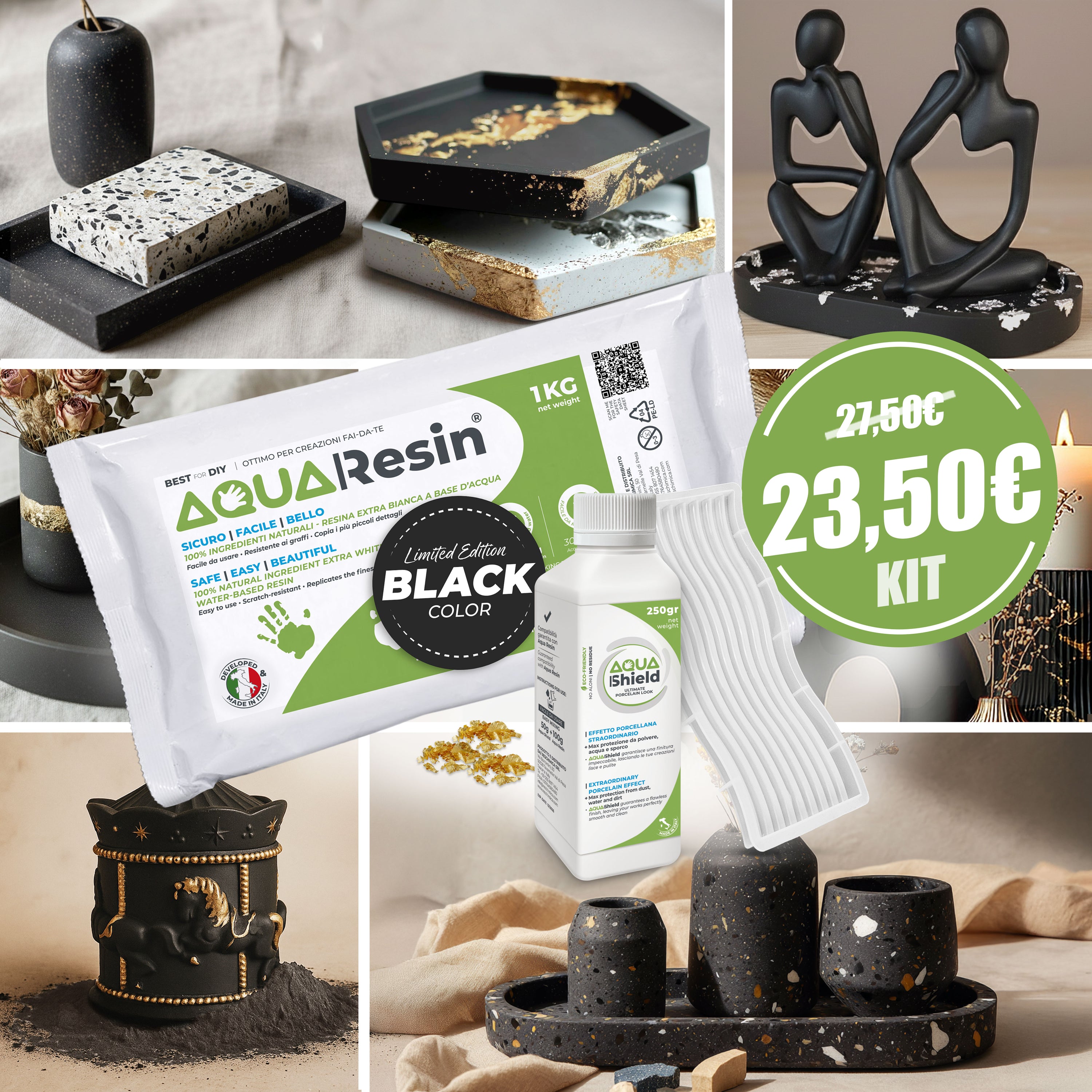 Aqua Resin Black Box – Il Kit creativo per un design esclusivo in nero assoluto