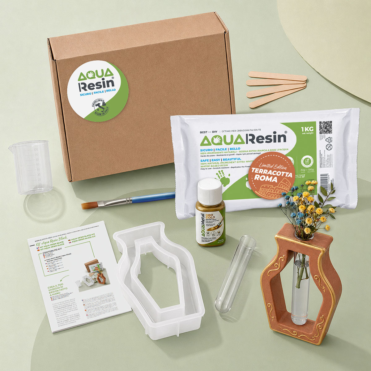 Porta Fiore Decorativo con Ampolla – Aqua Kit