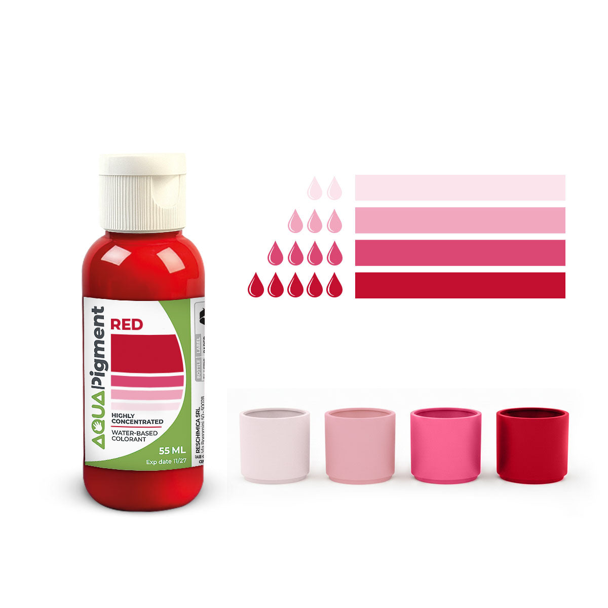 Aqua Pigment – Set Primari 4 Colori per Aqua Resin e Gesso