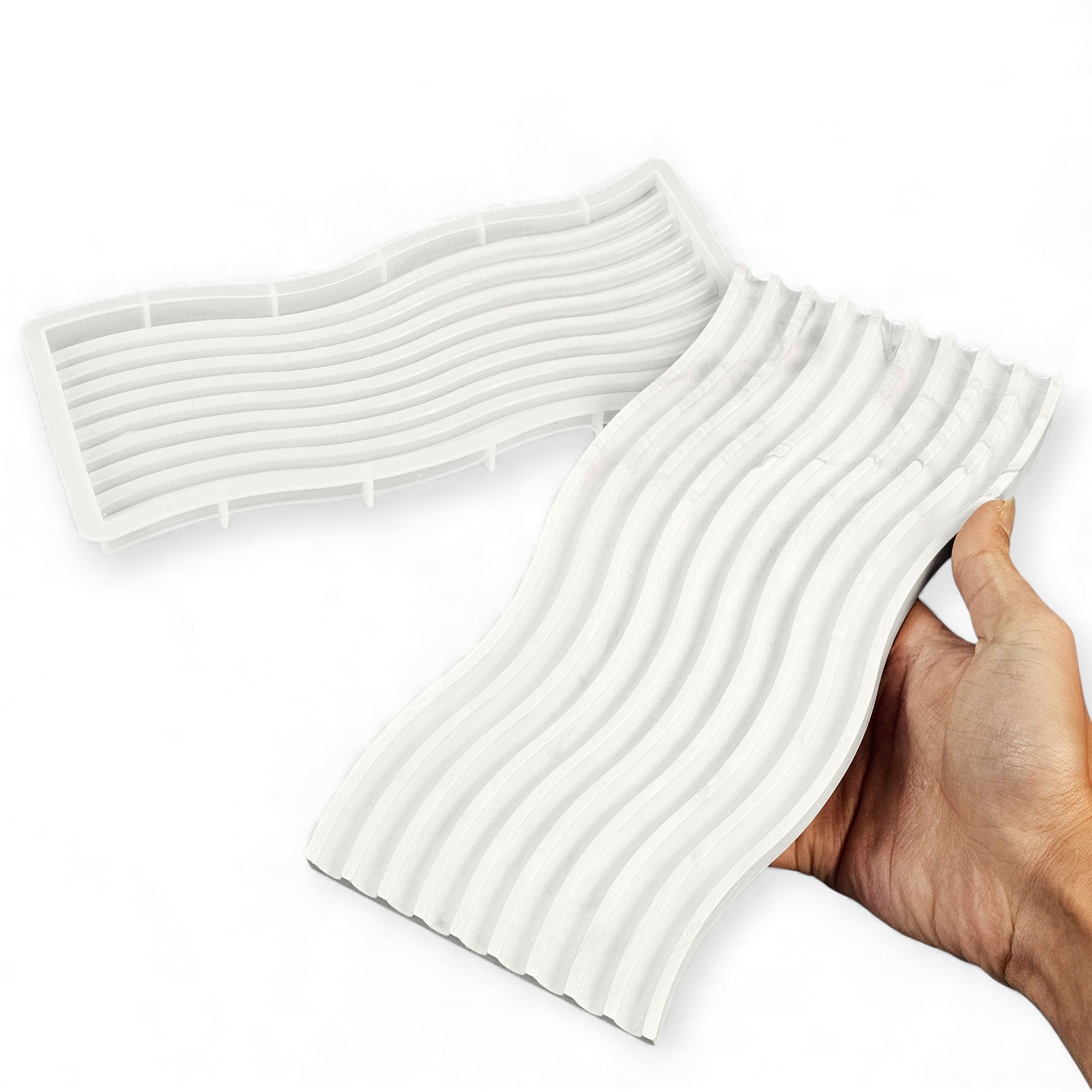 Stampo Onda – Vassoio grande con bordo ondulato