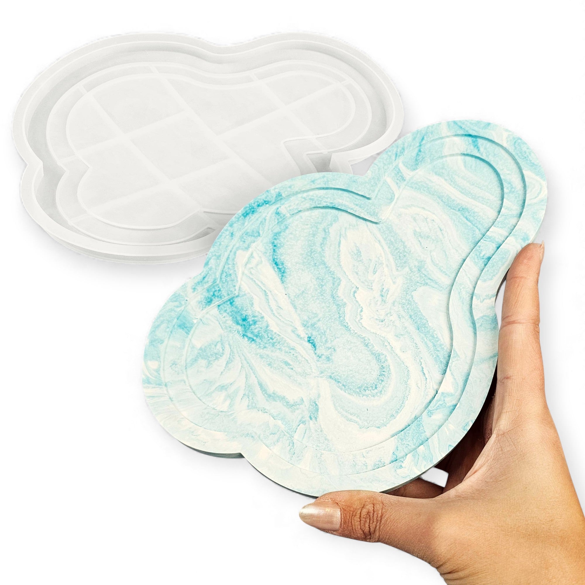 Stampo Vassoio portacandele con scritta decorativa