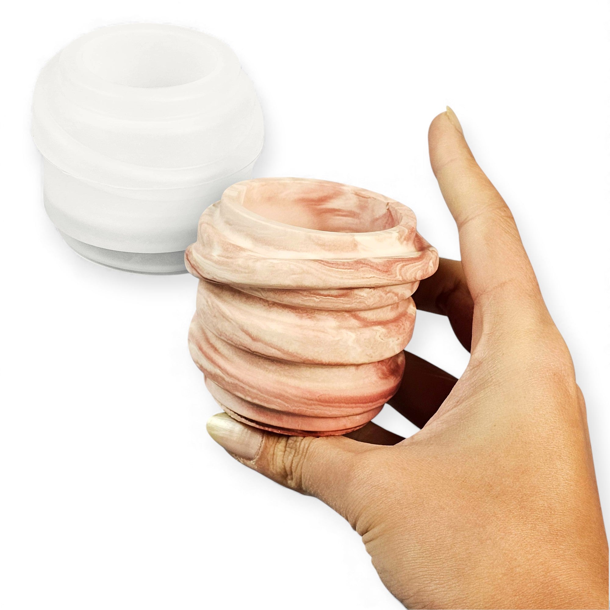 Stampo Vaso Swirl – Vaso decorativo con texture ondulata