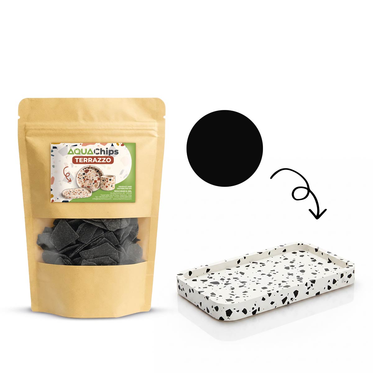 Aqua Chips – Chips colorate Aqua Resin per effetto terrazzo