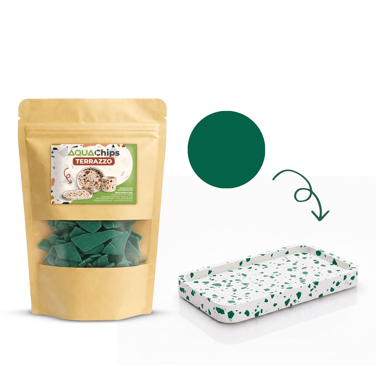 Aqua Chips – Chips colorate Aqua Resin per effetto terrazzo