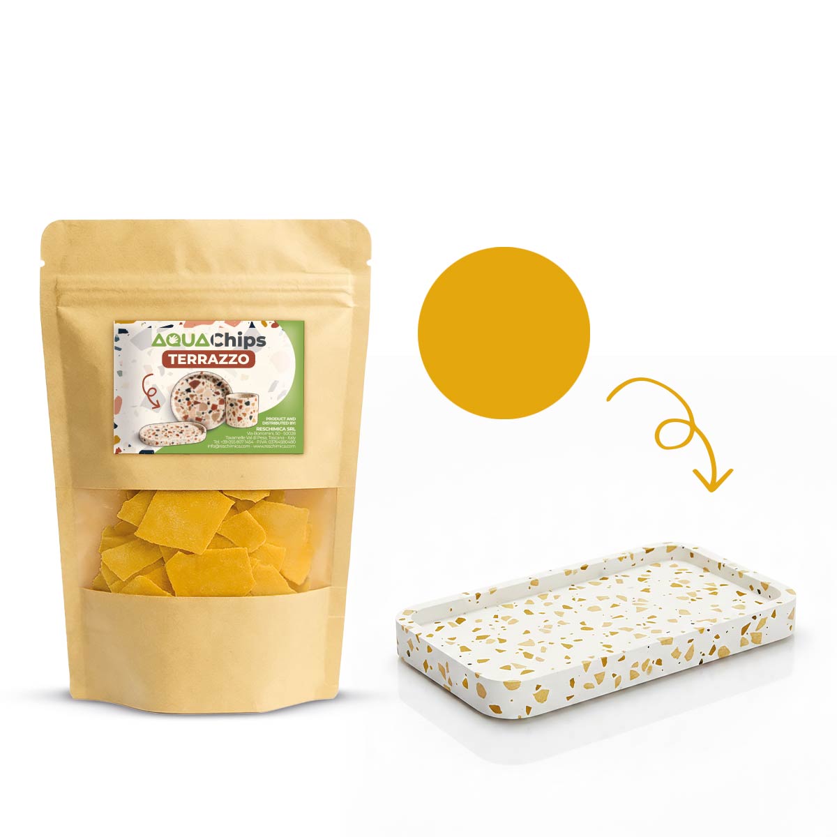 Aqua Chips – Chips colorate Aqua Resin per effetto terrazzo