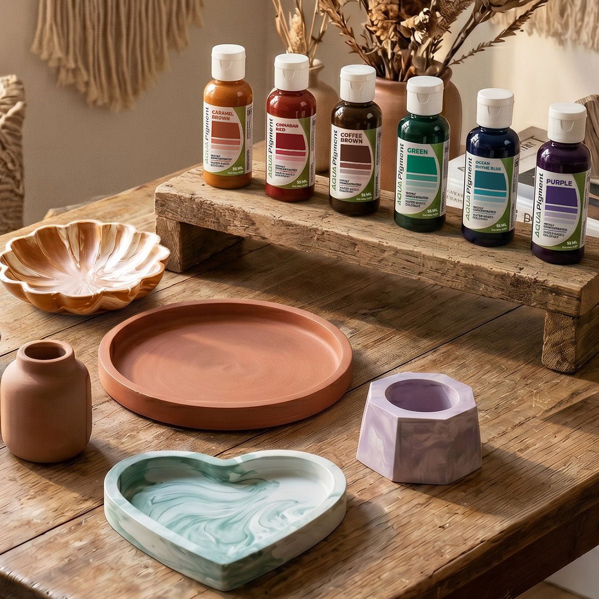 Aqua Pigment – Set Boho Chic 6 Colori per Aqua Resin e Gesso - Aqua Resin