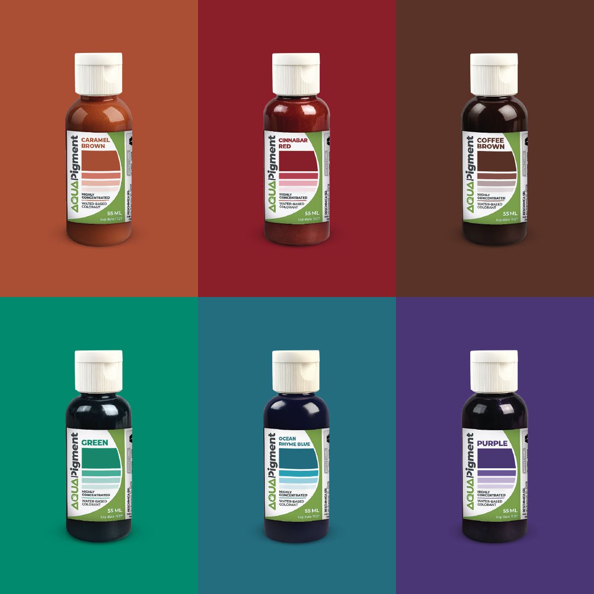 Aqua Pigment – Set Boho Chic 6 Colori per Aqua Resin e Gesso - Aqua Resin