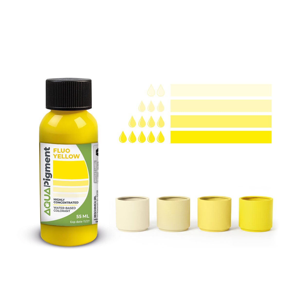 Aqua Pigment – Set Fluo 6 Colori per Aqua Resin e Gesso - Aqua Resin