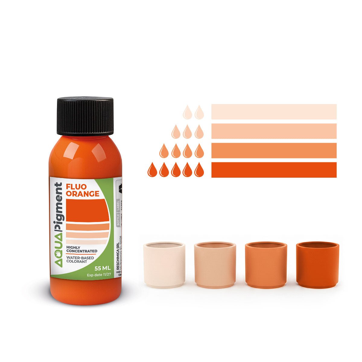 Aqua Pigment – Set Fluo 6 Colori per Aqua Resin e Gesso - Aqua Resin