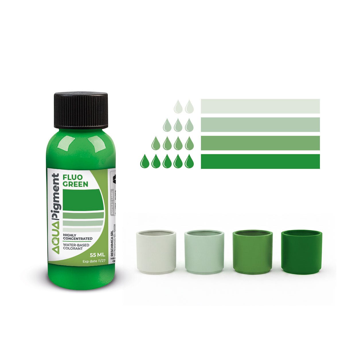 Aqua Pigment – Set Fluo 6 Colori per Aqua Resin e Gesso - Aqua Resin