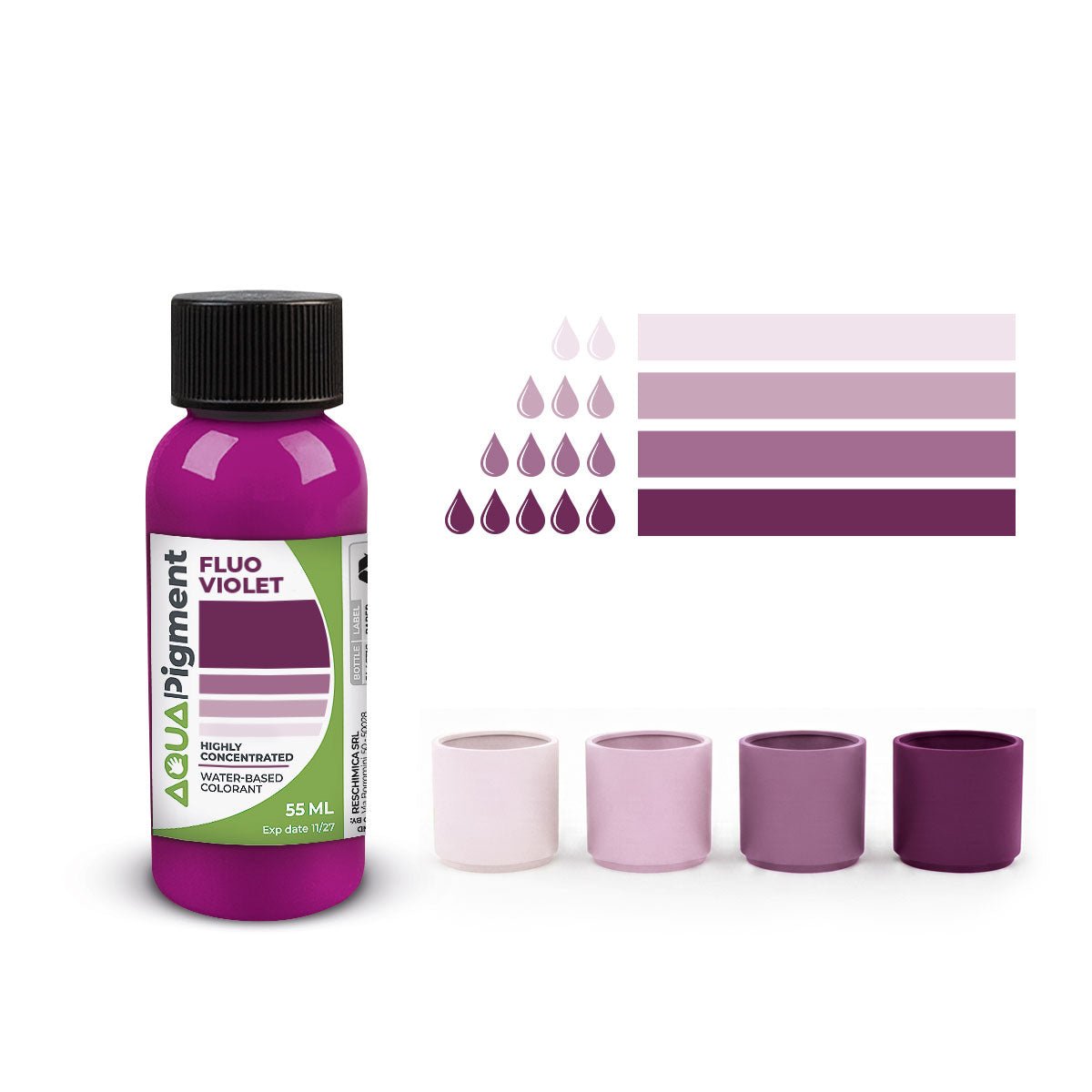 Aqua Pigment – Set Fluo 6 Colori per Aqua Resin e Gesso - Aqua Resin