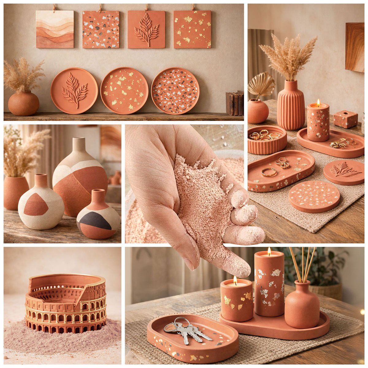 AQUA RESIN TERRACOTTA ROMA – Gesso premium color terracotta, naturale e sicuro, da colata - Aqua Resin