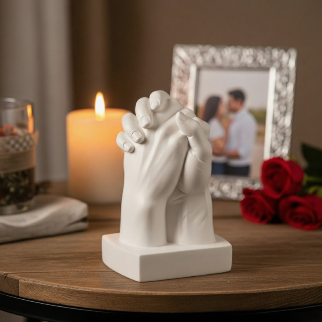 calco mani coppia famiglia aqua resin