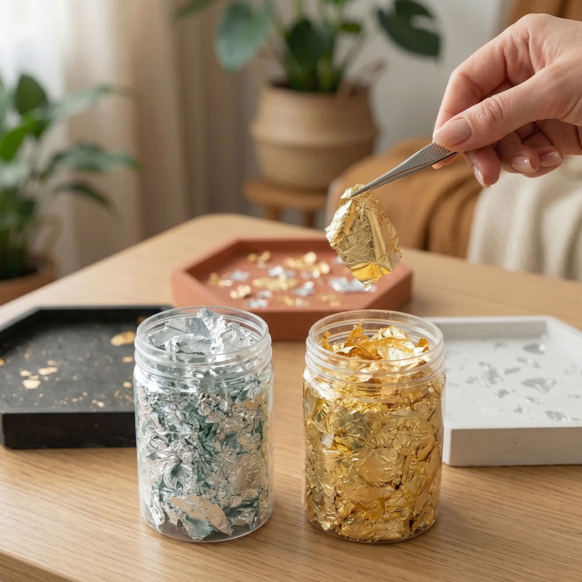 Foglia Oro e Foglia Argento - Decorazioni per gesso Aqua Resin