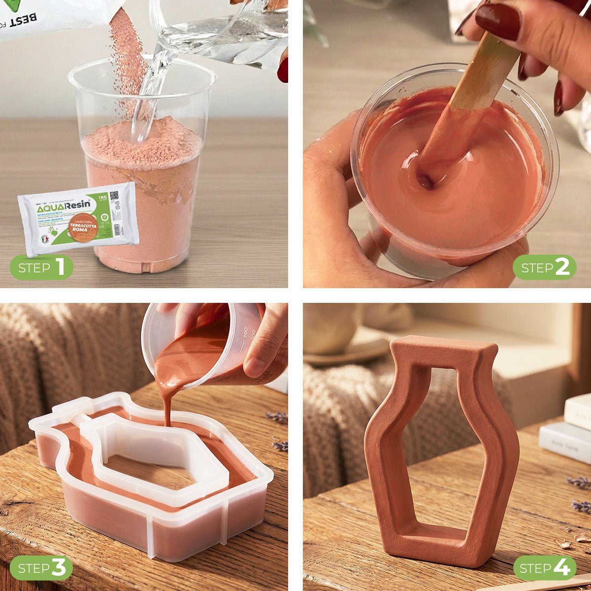 Porta Fiore Decorativo con Ampolla – Aqua Kit - Aqua Resin