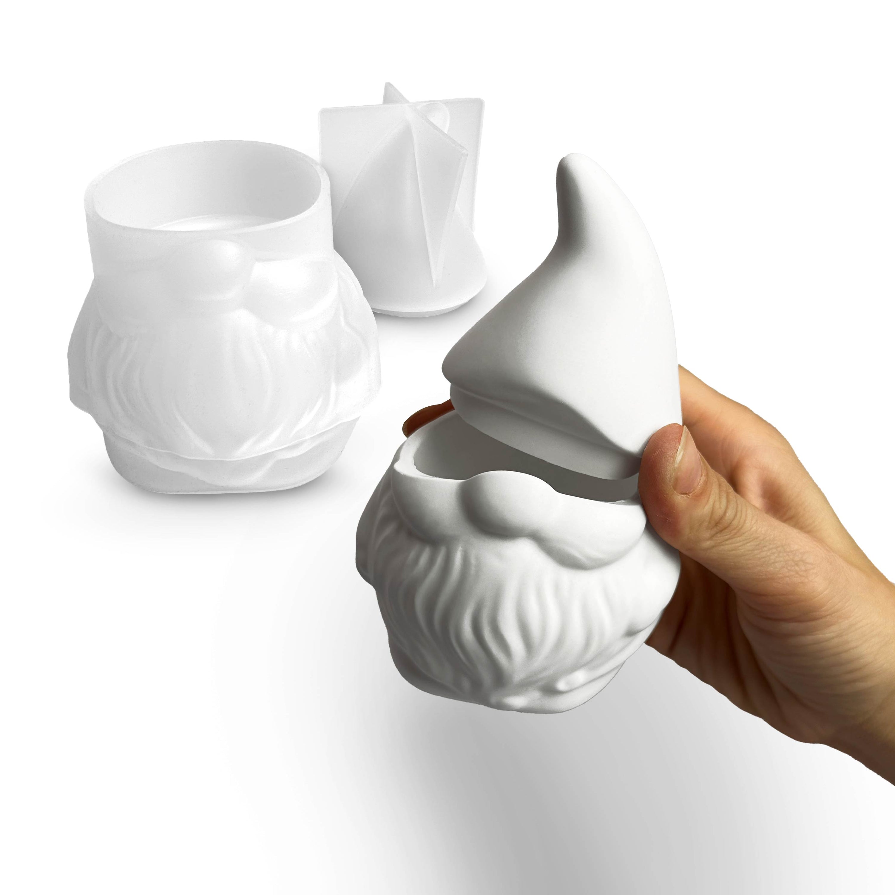 Stampo in silicone Gnomo Natalizio per creare portagioie e portacandele con Aqua Resin