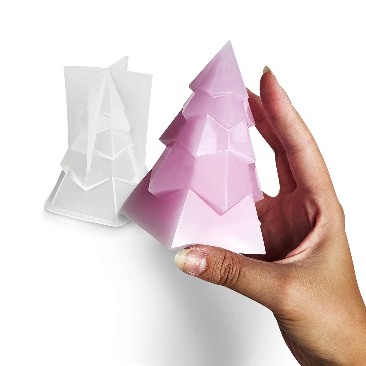 Stampo in silicone Albero Gemma – Candela e alberello decorativo di Natale - Aqua Resin