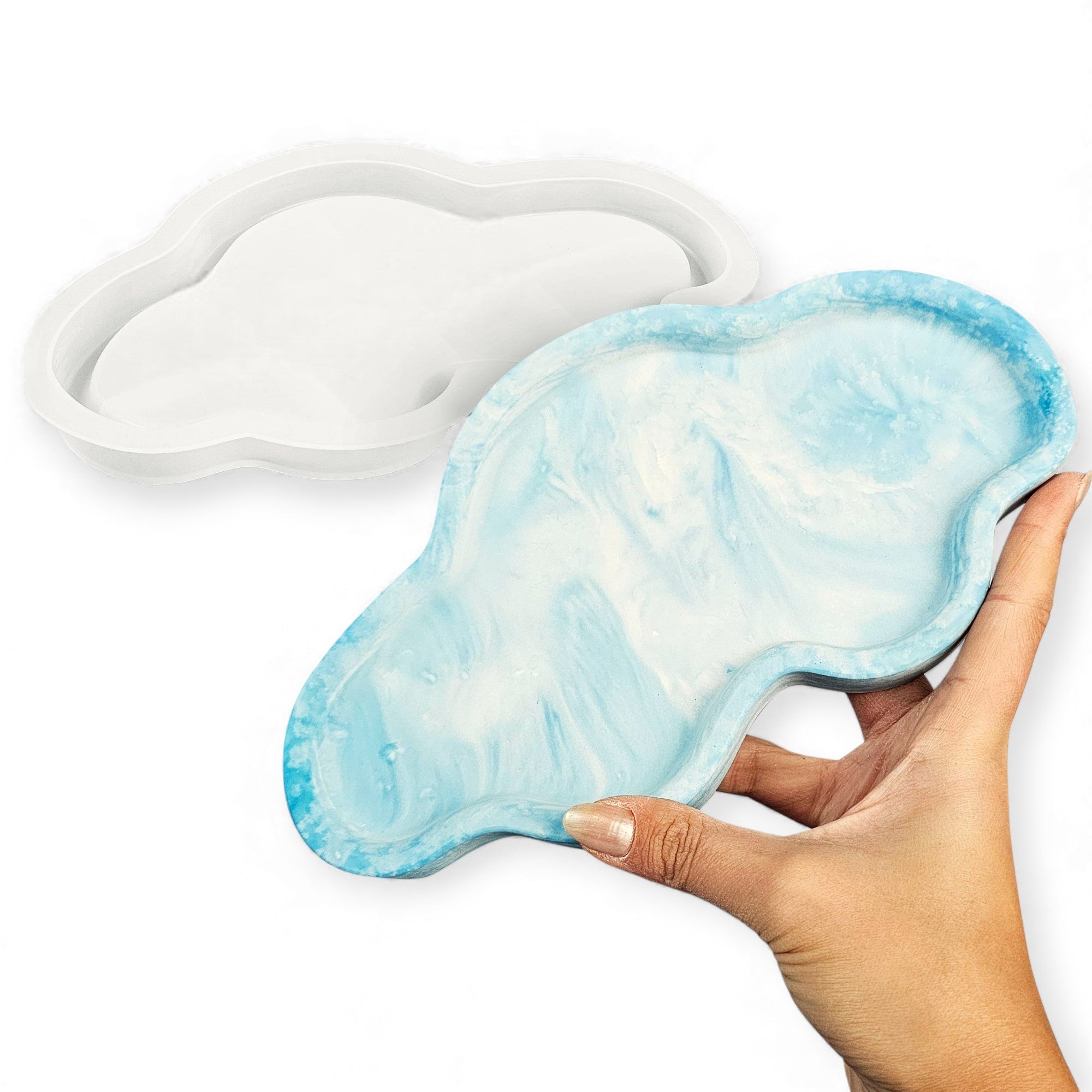 Stampo Irregolare – Vassoio asimmetrico moderno - Aqua Resin