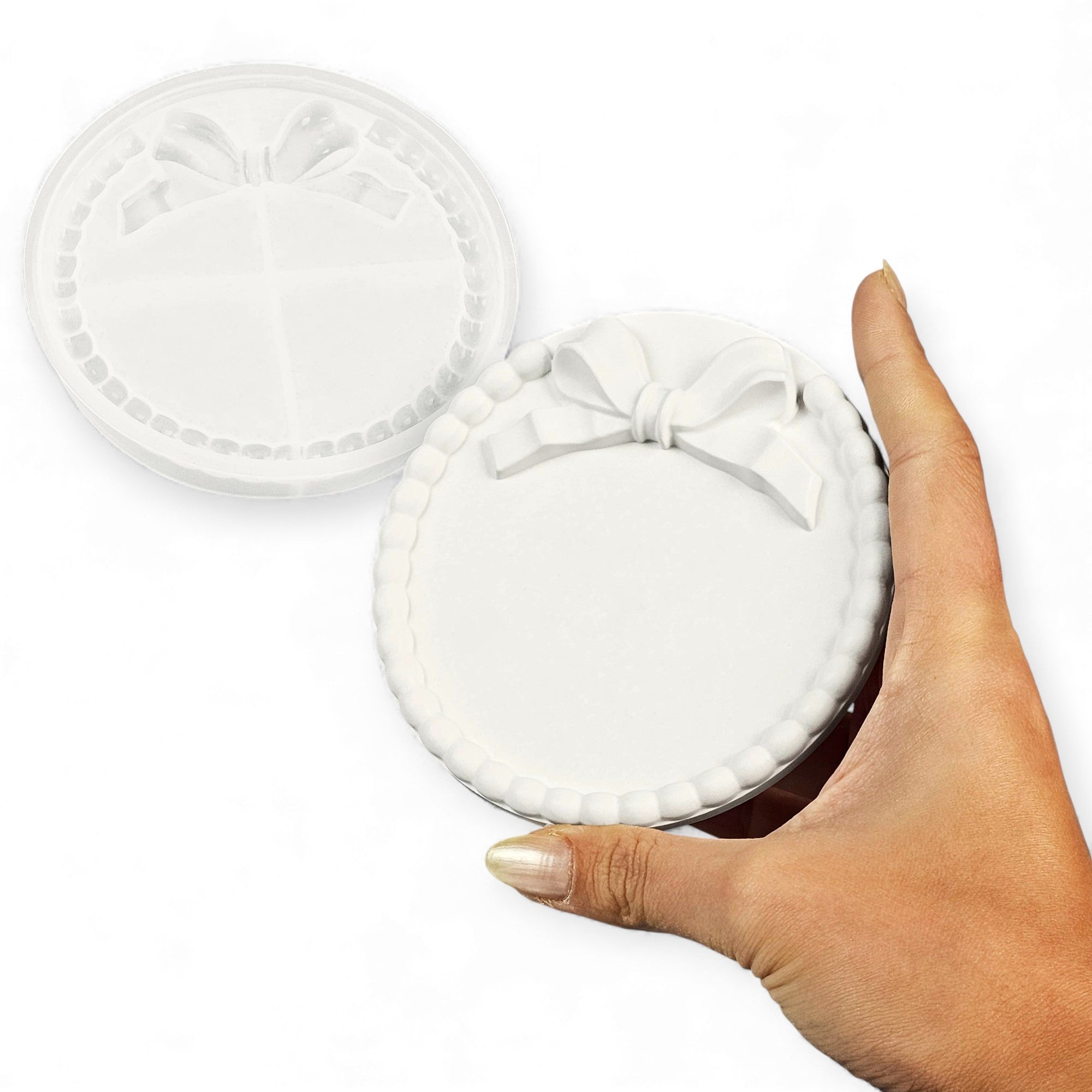 Stampo “Pois & Fiocco” – Vassoio decorativo rotondo - Aqua Resin